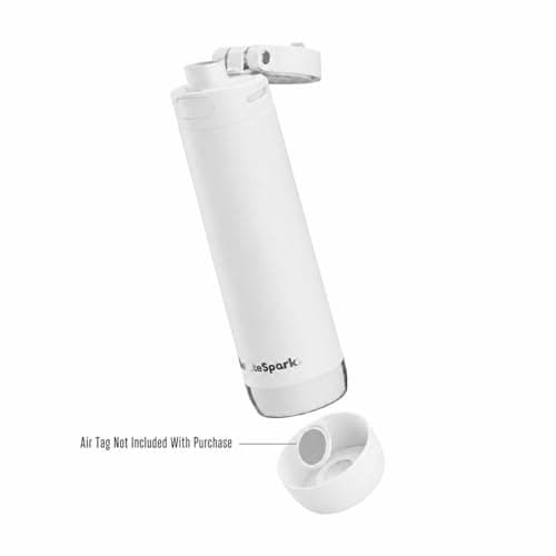 HidrateSpark 21oz Chug Water Bottle with Silicone Boot - Air Tag Compatible - White — view 2