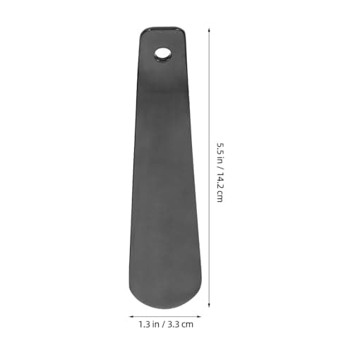 BCOATH Stainless Steel Shoe Horn 14cm Portable Design Easy to Use Walking Shoes Helper Tool for Women Suitable for Travel and Home Use Black Metal — view 2