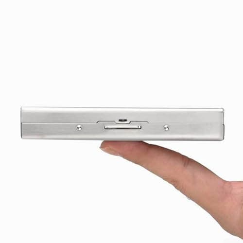 Zenllihome Stainless Steel Credit Card Holder, for RFID Blocking Metal Card Case with 6 Slots, for Slim Pocket Organiser for Business Cards & ID, Secure Travel Walle(Silver) — view 3