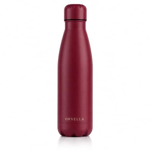 ORVELLA Stainless Steel Water Bottle with Vacuum Insulation 500ml - Burgundy