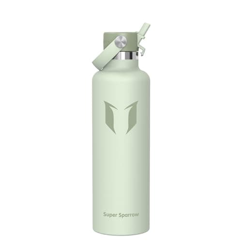 Sparrow Insulated Water Bottle 1L FlipFlow Metal Drinks Bottle with Straw