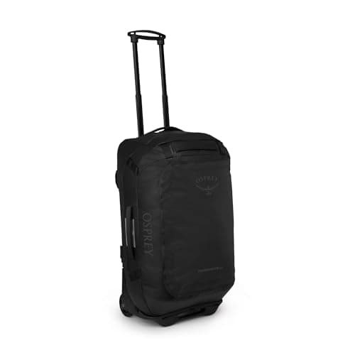 Osprey Transporter Wheeled Duffel Travel, 60L, Raven Black/Black