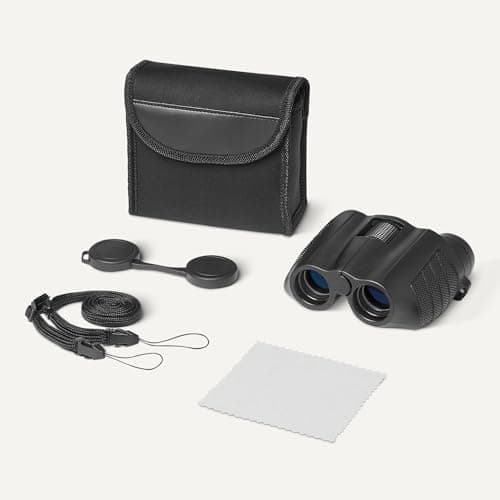 Amazon Basics 7x25 Mini Compact Binoculars for Adults, FMC Optics, BAK-4 Prism, Lightweight Portable Design for Travel and Outdoor Use, Black — view 4