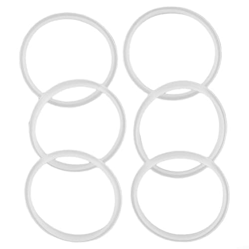 DystopiaWorld 6 Pack Silicone Lid Seal Rings for Hydration Water Bottles Compatible with Refillable Squeeze Bottle Series Leak Proof Replacement Gaskets — view 3