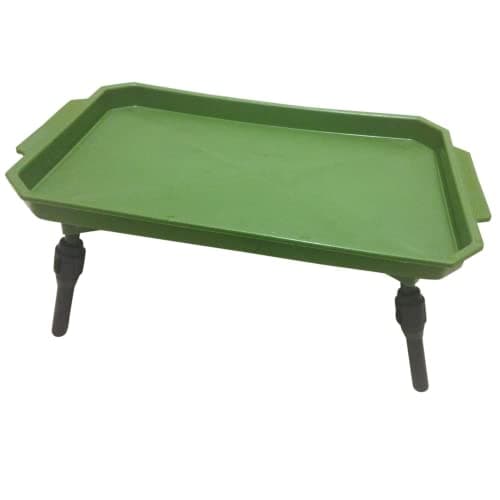 BZS Plastic Folding Fishing Bivvy Bait Table Camping Mini Drinks Table Light Weight Green 39cm x 25cm