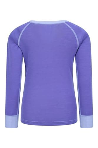 Mountain Warehouse Merino Kids Thermal Baselayer Top Purple 7-8y — view 3