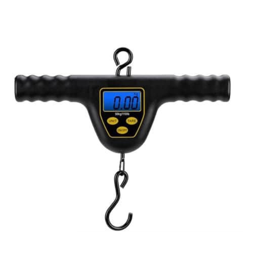 Digital Fishing Scale with Backlit LCD, 50kg/10g High Precision Hanging Scale with Kg/Lb/Oz Conversion, Tare & Data Lock, Portable Luggage Scale for Fishing, Travel and Camping