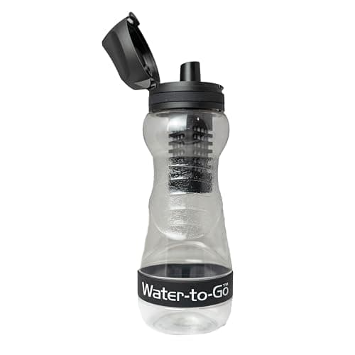 Water-to-Go Leakproof Water Filter Bottle & Purifier, 500ml, Black — view 2