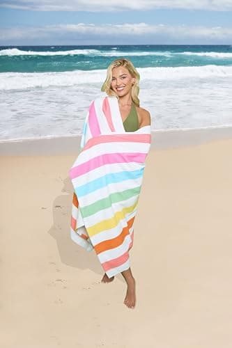 GC GAVENO CAVAILIA Microfiber Beach Towel Large - Super Absorbent Sand Free Beach Towels - Extra Large Beach Towel for Adults (100x200 cm) - Soft, Compact, Lightweight (1 Piece) - Multi — view 3