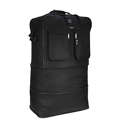 ARIANA Extra Large Strong Expandable Cargo Zipper Duffle Wheeled Travel Bag - 855 (36"- H95xW54xD34cm) — view 2