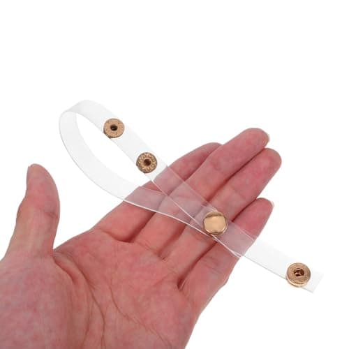IMUSINICE Elastic Shoe Strap Extenders for Women’s Sandals and Sneakers with Snap Button, 2 Pairs Transparent Heel Bands Suitable for Seniors and Travel — view 4