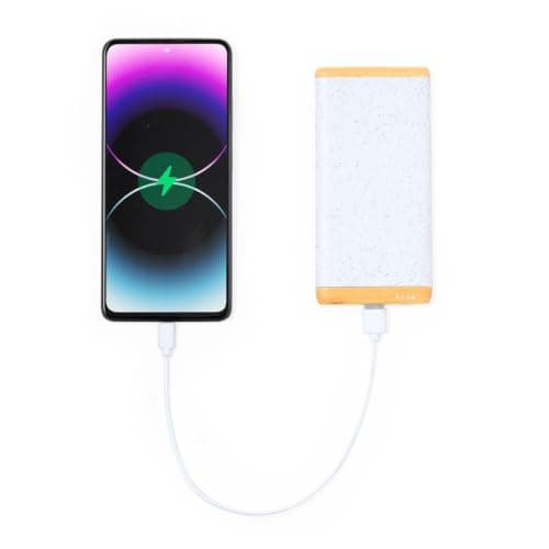 Sawfish Personalised Power Bank Coquin 5000mAh Bamboo and Wheat Straw Power Bank, Portable USB-C Input/Output and USB-A Output External Battery — view 5