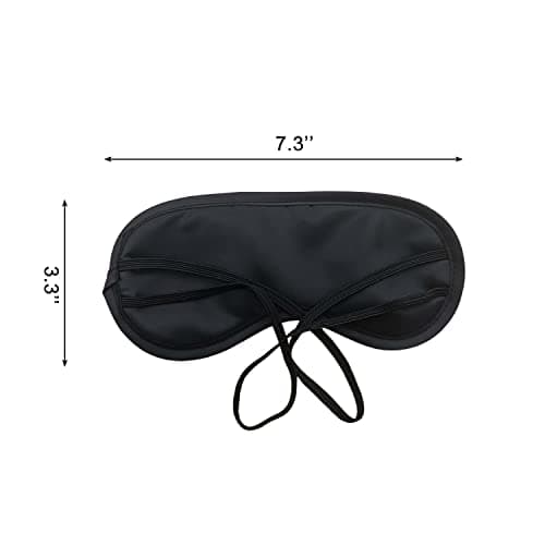 Mebamce 3 PCS Sleep Mask, Eye Mask for Sleeping, Adjustable Strap, Black — view 6