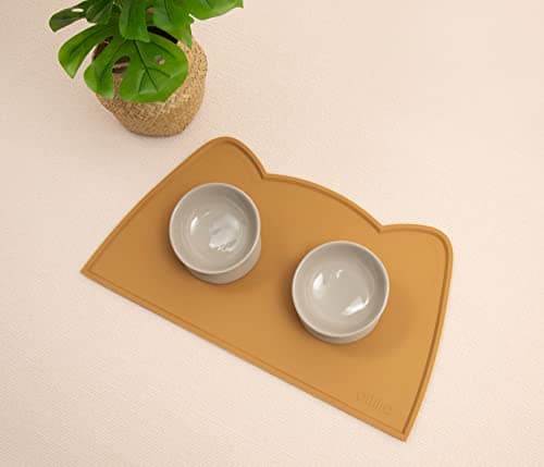 OHMO Silicone Cat Food Mat for Food&Water Bowls, 46x25cm, Honey — view 5