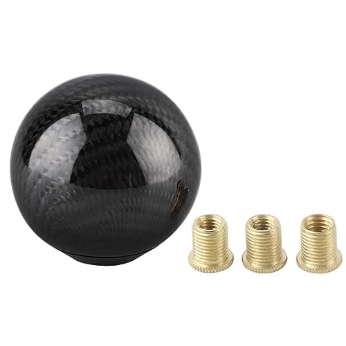 Tbest Universal Manual Gear Knob Carbon Fiber Shifter (Black) — view 6