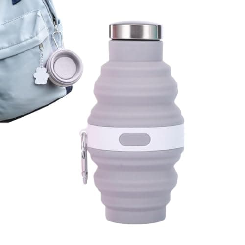 Silicone Water Bottle 475ml Silicone Foldable Leakproof Container