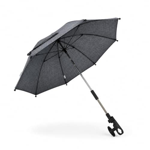 Premium Baby Parasol, SPF 50 UV Protection, 70x70cm, with Quick-Release Clamp, Compatible with All Pushchairs, Prams, Strollers and Travel Systems - Grey Mist |For Your Little One — view 3