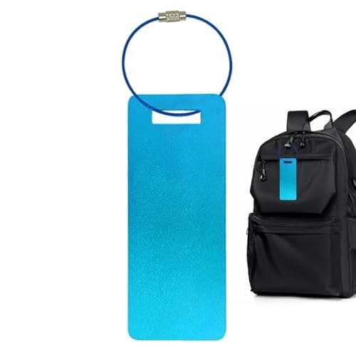 Luggage Tag, Portable Erasable Safe Aluminium Identifier, Metal Suitcase Tag - For Travel Trips Holiday Bags Suitcase Airports Airplanes