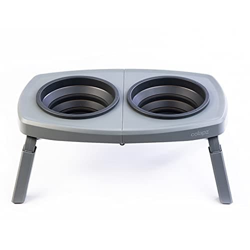 Colapz Collapsible Dog Bowls with Adjustable Raised Stand