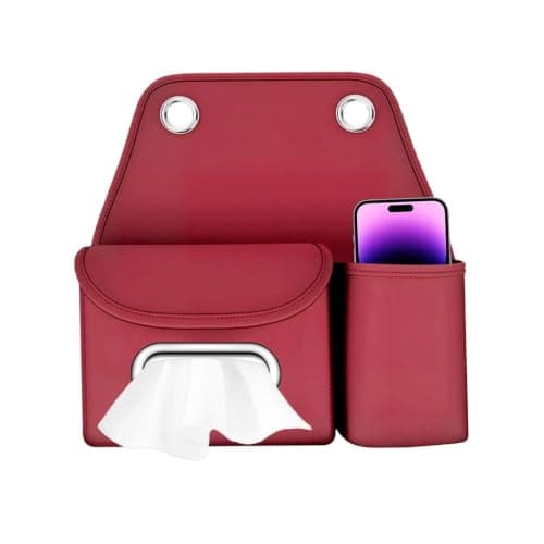 Back Seat Car Organizer with Tissue Box Cup Holder Auto Headrest Storage