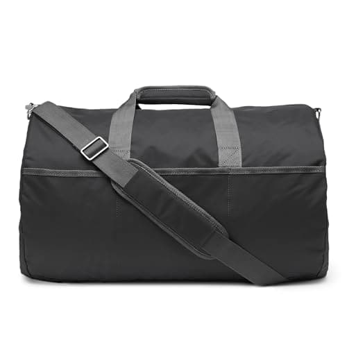 Amazon Essentials 20" (50.8 cm) Large Foldable Nylon Duffel Bag for Travel/Storage with Zipped Pockets, 30 pounds (13.6 kg) Capacity, Black — view 6