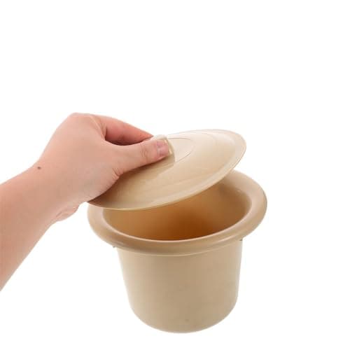 Portable Adult Potty Bucket with Lid, Thickened Plastic Bedside Urinal — view 4
