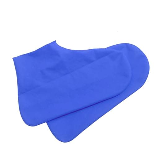 Cloimei Shoe Covers Anti Slip Durable Lightweight Rain Boot Protectors for Adults Outdoor Walking Travel Latex Material 2 Pack (Blue) — view 3