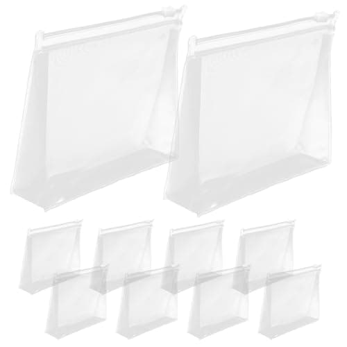 DIYEAH 10pcs Travel Toiletry Bag with Reinforced Seams and PVC Design, Small Size Cosmetic Bag for Outdoor and Fitness Essentials Organising