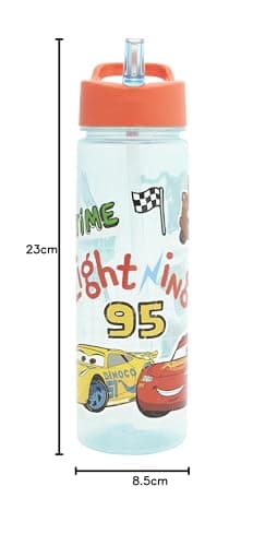 Disney Cars 600ml Kids Water Bottles with Straw by Polar Gear - Back to School Supplies for Boys - Lightning Mcqueen Gifts - Official Pixar Cars Merchandise — view 6
