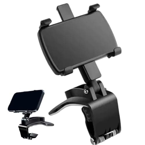 Car Phone Holder 360 Degree Non-Slip Dashboard Mount with Clip for 4 to 7 Inch Smartphones Secure Stable Phone Holder for Car Interior