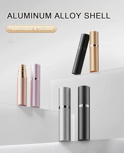 BRARIOS Perfume Atomiser Refillable, Travel Size Portable Atomiser Spray,Mini Empty Perfume Bottle,Leak Proof Cologne Dispenser for Women and Men,5ml(J-Rose Gold) — view 2