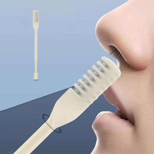 Nose Hair Trimmer - Manual Nose Cleaner | 360 Degree Rotating Ear and Noses Hair Trimmer, Double Head Stainless Steel Nasal Trimmers for Men & Women, Washable Reusable Portable Travel Size Tool — view 5