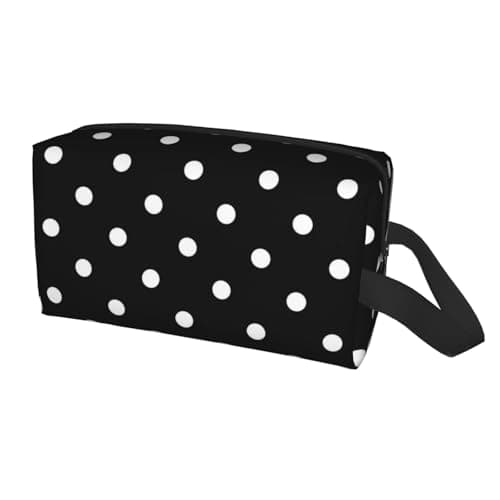 Meymuise Toiletry Bag, White Black Polka Dot — view 2