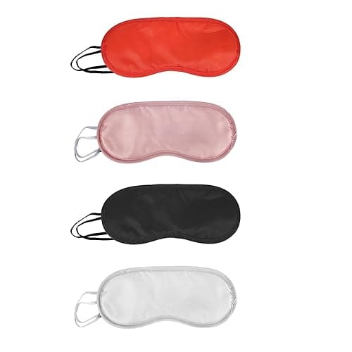5 Pcs Eye Sleep Masks, Eye Blinderfold for Sleeping Covering, Travel, Party Supply (Pink) — view 2