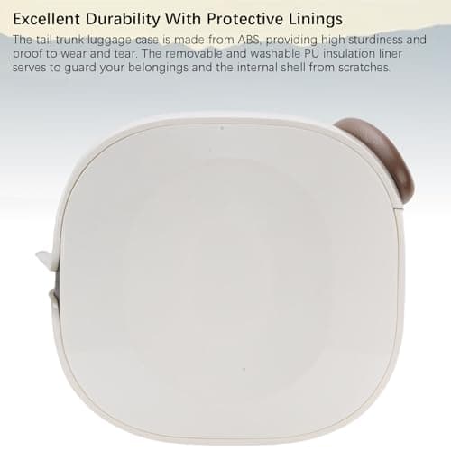 Dilwe Motorcycle Tail Top Box, ABS Lightweight Rain Proof Storage Trunk for Motorbike Luggage with 32L Capacity for Travelling (Bright White) — view 2