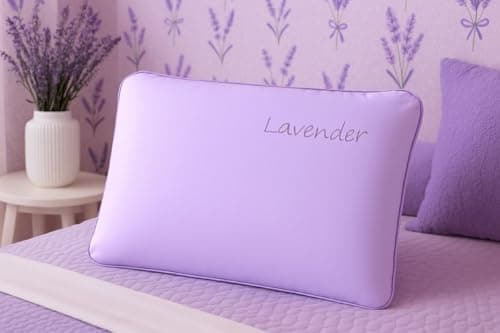 Pinkfairy Scented Infused Memory Foam Pillow – Orthopaedic Neck & Back Support, Cushion for Side, Back & Stomach Sleepers, Pressure Relief Cushion, Lavender, 60cm x 40cm x 13cm — view 5