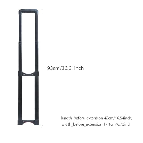 HouseVibe Suitcase Telescopic Handle Replacement Hard Case Handle Compact Aluminum Pull Drag Rod Repair Part for Airplane Traveling Luggage — view 4