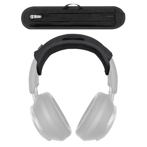 Voarmaks Headband Cushion Cover Compatible with Anker Soundcore Space One, Space One-Pro, Space 1 Pro, Active Noise Cancelling Headphone, 6mm Thick Cushion, No Wobble Zipper Slider, with Hanging Loop