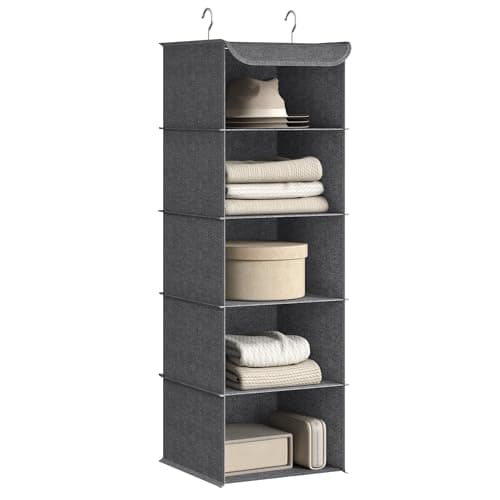 SONGMICS Hanging Wardrobe Storage Organiser, Foldable