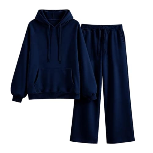 Tracksuit Womens Full Set Pullover Hoodie Wide Leg Trousers 2 Piece Outfits — view 4