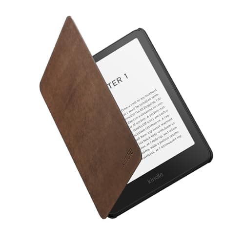 Amazon Kindle Paperwhite and Amazon Kindle Colorsoft Case, Lightweight and Water-Safe, Foldable Protective Cover – Premium Leather