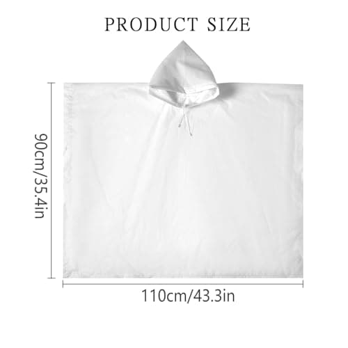 flintronic 2 Pack Kids Waterproof Rain Poncho, Kids Portable Raincoat Rain, Reusable EVA Raincoat for Girls Boys, Lightweight Rainwear Children with Hood and Buttons, for School Outdoor Travel Hiking — view 5