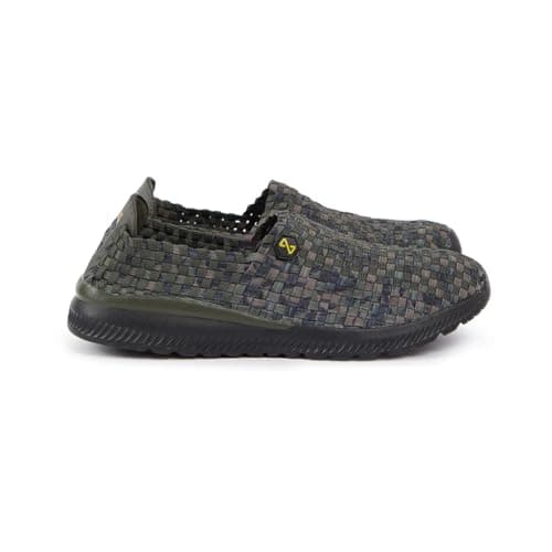 Navitas Weave 2.0 Camo Slip On Trainer - Carp Fishing Camping Outdoor Shoes Footwear (Camo, UK Footwear Size System, Adult, Men, Numeric, Wide, 8