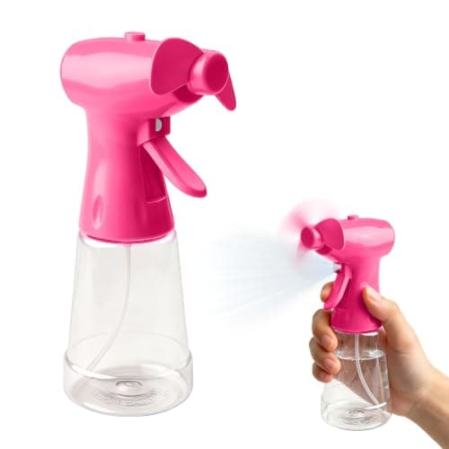 Handheld Water Mist Spray Fan, Portable for battery Powered 500ML Large Capacity Cooling Fan With Adjustable Nozzle, Personal Air Cooler For Travel Summer Beach Outdoor Use(Pink)