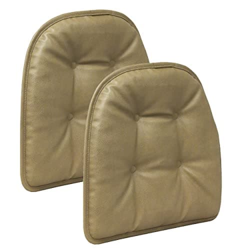 Klear Vu Omega Non-Slip Chair Cushions, Assembled in USA, U-Shaped Skid-Proof Seat Pads for Dining Room, Kitchen, Office, 15"x16" 8 Pack Leather Taupe 8 Count — view 4