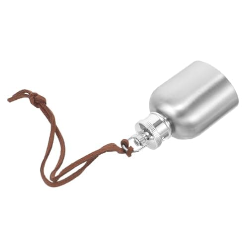 Ciieeo Portable Stainless Steel Flask with Hanging Rope, Oval Wine Pot for Outdoor Activities, Good Sealing Performance to Maintain Freshness and Taste, Camping Wine Holder and Travel