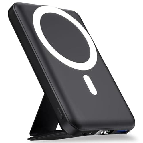 YAGOPAL Magsafe Power Bank 10000mAh Magnetic Wireless Power Bank with Foldable Stand and LED Display Portable Charger 22.5W PD Fast Charging Battery Pack For iPhone 17/16 /15/14/13/12 Mini Pro/Pro Max