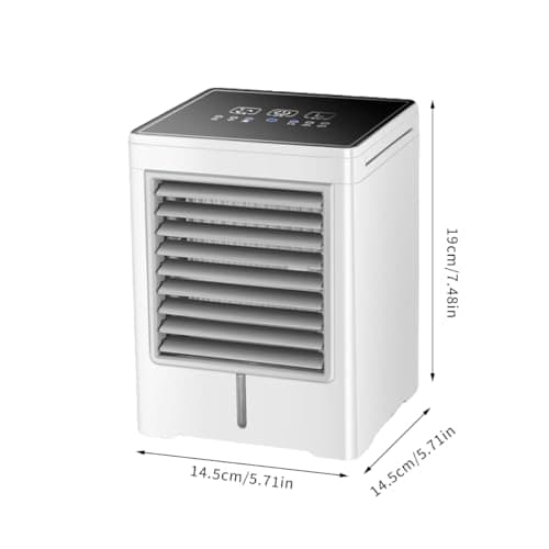 3-in-1 Portable Air Cooler,Quiet with Timer,USB Desktop Travel (Grey) — view 2