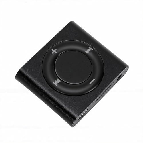 Ejoyous MP3 Player Aluminum Alloy Music Player with Built in Speaker 64GB Card Support 18H Playback HiFi Sound 3.5mm Earphones for Students Running Travel (Black) — view 5