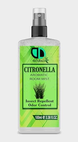 DD Teck Premium Citronella Aromatic room Spray – Eco-Friendly Deet-Free Protection for Indoors & Outdoors – Refreshing Aromatic Mist for Bedding, Fabrics & Living Spaces 100ml Spray